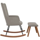  Gugalni stol s stolčkom svetlo siv žamet, (20939323) | Shoptok.si