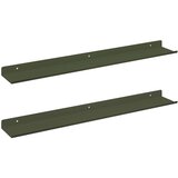  Ležeča polica 2 pcs Oljčno zelena 60 x 8,5 x 2,5 cm Jeklo, (5000201261) | Shoptok.si