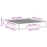  Krevet s daskama s pohranom Smeđa 180 x 200 cm Masivna borovina | shoptok.hr