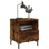 vidaXL Nočna omarica dimljeni hrast 40x35x47,5 cm inženirski les | Shoptok.si
