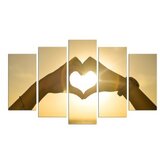 WALLXPERT slika iz 5 delova, heart of sun | ePonuda.com