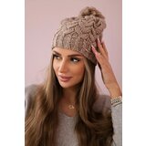  Cap with fleece Waleria K307 dark beige | shoptok.hr