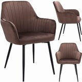 Jumi Stol CORA oblazinjen v rjav žamet, (21888398) | Shoptok.si