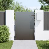 vidaXL Vrtna vrata Crna 105 x 125 cm Čelik s praškastim premazom | shoptok.hr