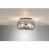 Fischer & Honsel Crna metalna stropna svjetiljka sa staklenim sjenilom ø 40 cm Dima – | shoptok.hr