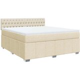  Krevet s oprugama i madracem krem 180x200 cm od tkanine | shoptok.hr
