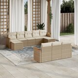  10-dijelni set vrtnih sofa s jastucima bež od poliratana | shoptok.hr