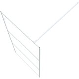 Pregrada za tuš bijela 90 x 195 cm s prozirnim staklom ESG | shoptok.hr