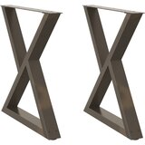 Furnova Noge jedilne mize 2 kosa naravno jeklo 70x(72-73,3) cm jeklo, (21946646) | Shoptok.si