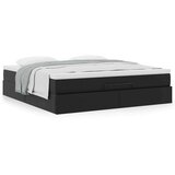 vidaXL otomanski okvir kreveta s madracem crni 180x200cm umjetna koža | shoptok.hr