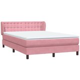 Box Spring krevet s madracem ružičasti 140x220 cm baršun | shoptok.hr