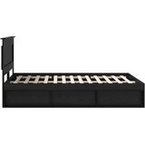  Krevetna konstrukcija Crni hrast 140 x 190 cm Konstruirano drvo | shoptok.hr