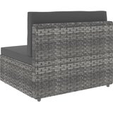  Modularni dvosjed od poliratana sivi | shoptok.hr