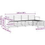  Set vanjskih sofa 5 kom. Prirodna | shoptok.hr
