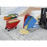 eurokraft pro Prekucni zaboj z mehanizmom za razlaganje, pravokotna oblika, prostornina 0,8 m³, oranžna RAL 2000 | Shoptok.si
