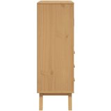  Visoka komoda OLDEN smeđa 85 x 43 x 125 cm od masivne borovine | shoptok.hr