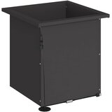  Vrtna posuda za sadnju s LED svjetlom Crna 40 x 40 x 40 cm Slike