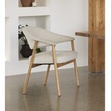 Unique Furniture Krem blagovaonske stolice u setu s naslonima za ruke 2 kom od punog hrasta Elk – | shoptok.hr