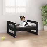  Krevet za pse crni 55,5x45,5x28 cm od masivne borovine | shoptok.hr
