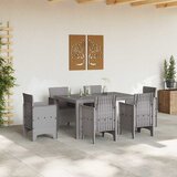  Stol za vrt Svjetlosiva 150 x 100 x 73 cm poliratan | shoptok.hr