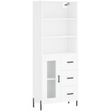  Visoka komoda bijela 69,5x34x180 cm konstruirano drvo Slike