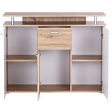 Mömax komoda leon, bela, barva hrasta | Shoptok.si