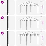 Gazebo bez bočne strane Krem i Antracit | shoptok.hr