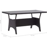 vidaXL Vrtni stol crni 120 x 70 x 66 cm od poliratana | shoptok.hr