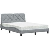 vidaXL Krevet s madracem svjetlosivi 120 x 200 cm od tkanine | shoptok.hr