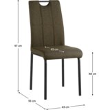 Kondela Jedilni stol, rjava/kovina, JONKA | Shoptok.si