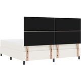  Krevet s opruga kutije s uzglavljem Krema i bijela 200 x 200 cm | shoptok.hr