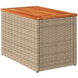  Vrtni bočni stolići 2 kom bež 55 x 34 x 37 cm poliratan i drvo | shoptok.hr