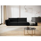 Mazzini Sofas Crna baršunasta sofa s lijevim kutom 264 cm Vanda – | shoptok.hr
