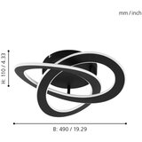 Eglo rolimare zidna/1, led, 35w, 5500lm, crna/bijela/plastika | shoptok.hr