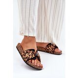 Boto Ladies sandals on cork platform leopard print Mevuna Cene