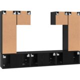 vidaXL Set TV komoda s policom s pohranom s vratima 7 pcs Crni hrast 180 x 30 x 120 cm | shoptok.hr