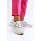 VINCEZA Women's Leather Lightweight Sports Shoes Beige Eleonori | Shoptok.si
