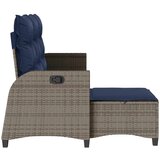 vidaXL vrtna sofa za ležanje s jastucima sivi poliratan obliku slova L | shoptok.hr