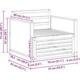  Srednja sofa za van Prirodna | shoptok.hr
