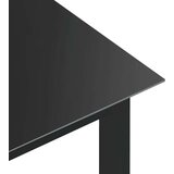 In Vrtna miza črna 150x90x74 cm aluminij in steklo | Shoptok.si