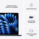 Apple Prenosnik MACBOOK AIR 15.3'' 8GB/256GB Čip M4 Midnight (mw1l3cr/a) | Shoptok.si