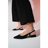 LuviShoes JOKER Black Stone Pointed Toe Women's Sandals cene