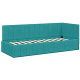  Kutni okvir kreveta s madracem Tirkizna 80 x 200 cm Baršun | shoptok.hr