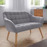 Bessagi Home dvosed monique, svetlo siva, velur | Shoptok.si