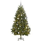 vidaXL Umetna novoletna jelka 300 LED diod in komplet bučk 270 cm | Shoptok.si