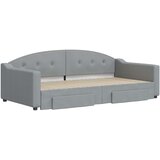  Dnevni krevet na razvlačenje svjetlosivi 100x200 cm od tkanine | shoptok.hr