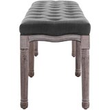  Klupa od tkanine i masivnog drva 150 x 40 x 48 cm tamnosiva | shoptok.hr