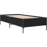vidaXL Okvir za krevet crni 100x200 cm konstruirano drvo i metal | shoptok.hr