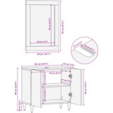 vidaXL set namještaja za kupaonicu od 2 dijela čvrstog drveta manga, kabinet za umivaonik 62x33x58 cm čvrsto drvo manga, ogledalo 50x70x3 cm čvrsto drvo manga | shoptok.hr
