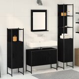  Set namještaja za kupaonicu 4 pcs Crna Konstruirano drvo | shoptok.hr